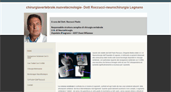 Desktop Screenshot of chirurgiavertebrale-nuovetecnologie.com